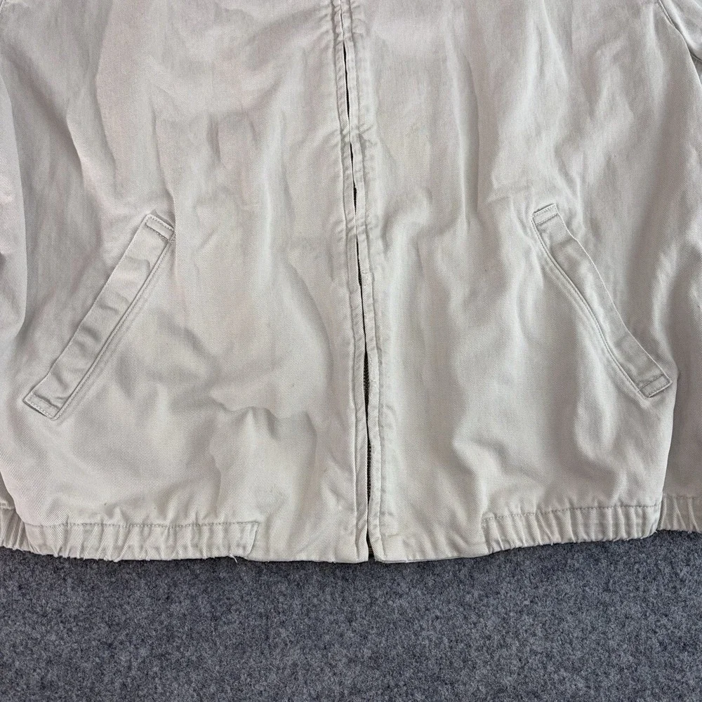 Vintage Polo Ralph Lauren Jacket Mens Large Beige Full Zip Golf Made In USA Rare
